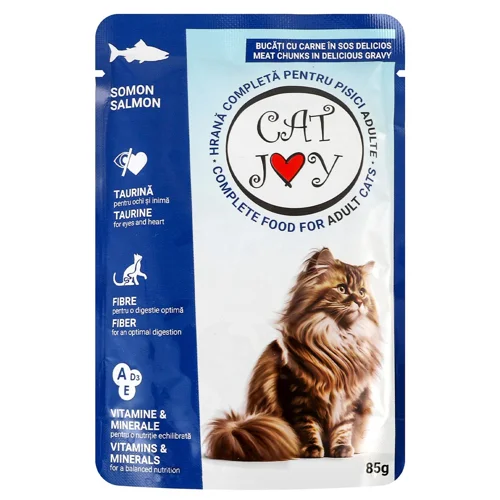 Корм вологий Cat Joy з лососем для дорослих котів 85г