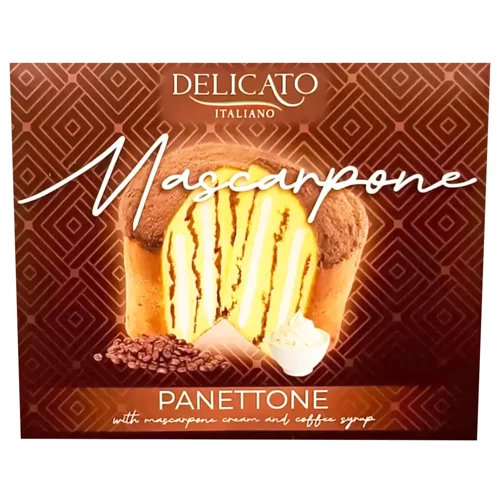 Панеттоне Delicato Italiano Mascarpone з кавовим кремом та маскарпоне 750г