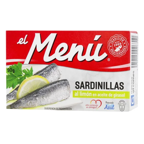 Сардини El Menu з лимоном в соняшниковій олії 90г