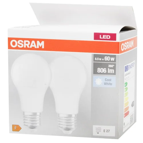 Лампочка Osram LED 8,5W E27 4000К 2шт
