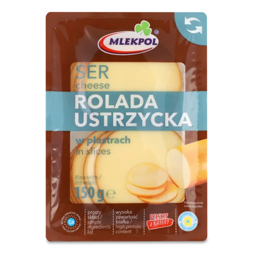 Копчений Сир Плавлений Ролад, Нарізка, 150 Г, Mlekpol
