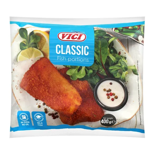 Рибні порції з рубленого філе в паніровці Vici м/у 400г