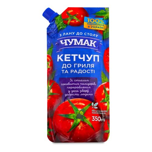 Кетчуп Пастеризований До Грилю Та Радості Чумак, В/ґ, 350г
