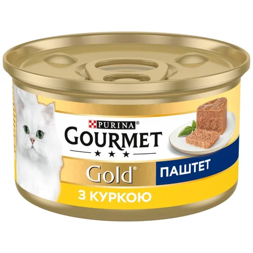 Корм вологий Gourmet Gold з куркою для котів 85г