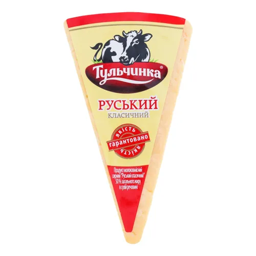 Продукт сирний 50% молоковмісний Руський класичний Тульчинка м/у 0.19кг