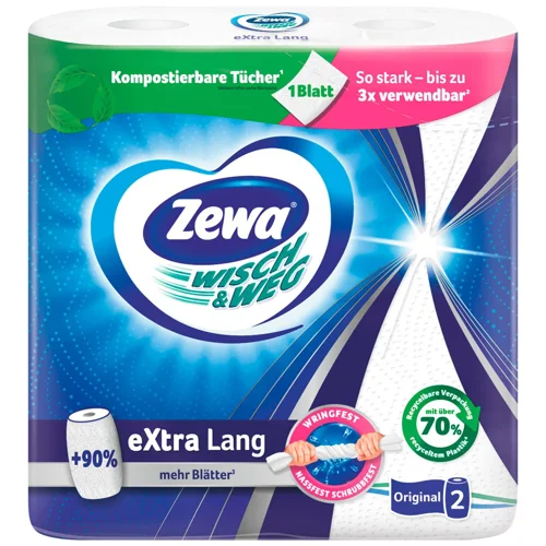 Рушники паперові Zewa Wisch&Weg 2-шарові 2шт