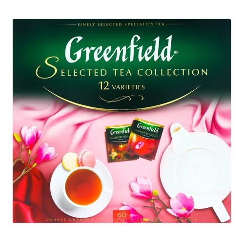 Набір чаю байхового 12 varietes Selected Tea Collection Greenfield 1шт