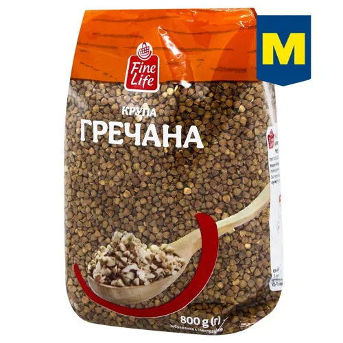 Крупа Fine Life гречана швидкорозварювана 800г