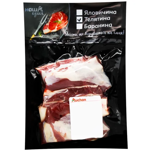 Ребра телячі Auchan на кістці охолоджені