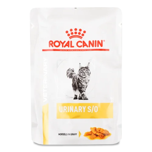 Вологий Повнораціонний Дієтичний Корм для Дорослих Котів Urinary S/O Veterinary Royal Canin, в/ґ, 85г