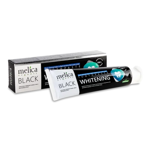 Зубна Паста Відбілююча з Чорним Деревним Вугіллям, Органік, 100мл