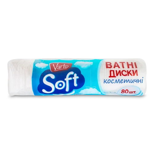 Косметичні Ватні Диски Soft Varto, 80 шт, в/с