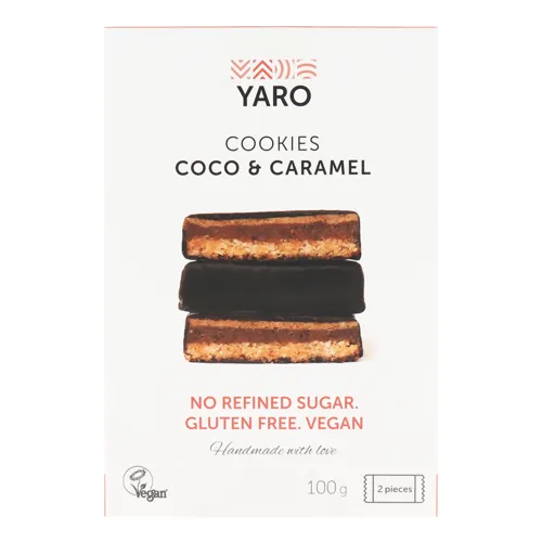 Цукерки Cookie Coco&Caramel Yaro к/у 100г