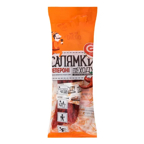 Ковбаски Салямки Пепероні Глобино сиров'ялені м/у 85г
