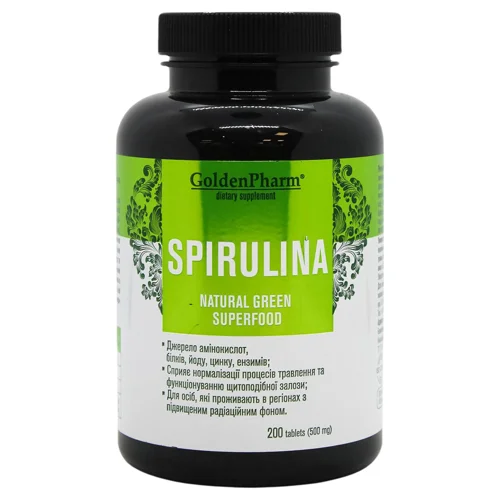 Вітамінний комплекс Golden Pharm Spirulina 200шт