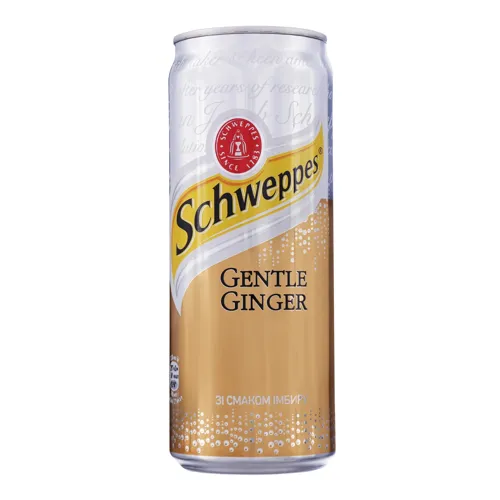 Напій безалкогольний сильногазований Gentle Ginger Schweppes з/б 0.33л