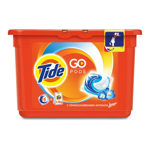 Капсули Для Прання З Ароматом Lenor Go Pods Tide, 15 шт