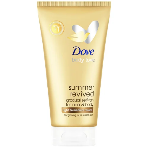 Крем-лосьйон автозасмага для обличчя і тіла Dove Summer Revived від світлого до середнього 75мл