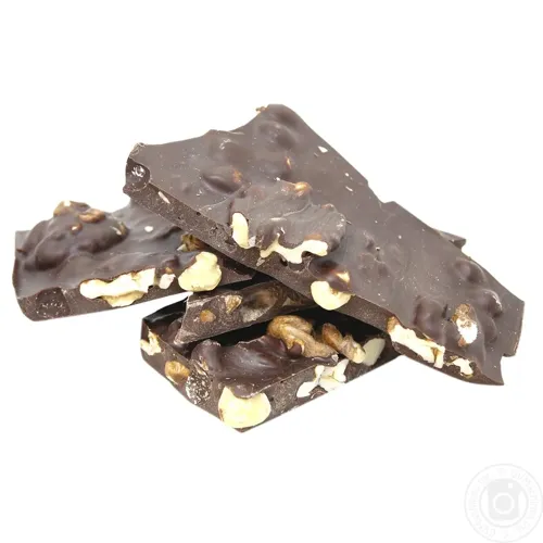 Шоколад чорний без цукру з горіхами