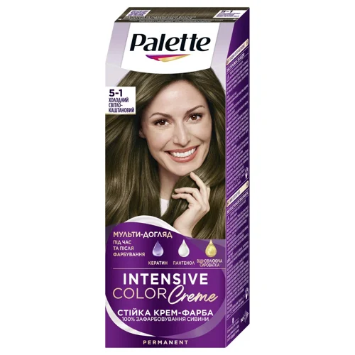 Фарба для волосся Palette Intensive Color Creme 5-1 Холодний світло-каштановий