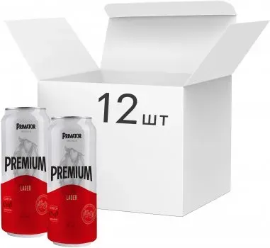 Пиво Primator Premium світле 5% 0,5л