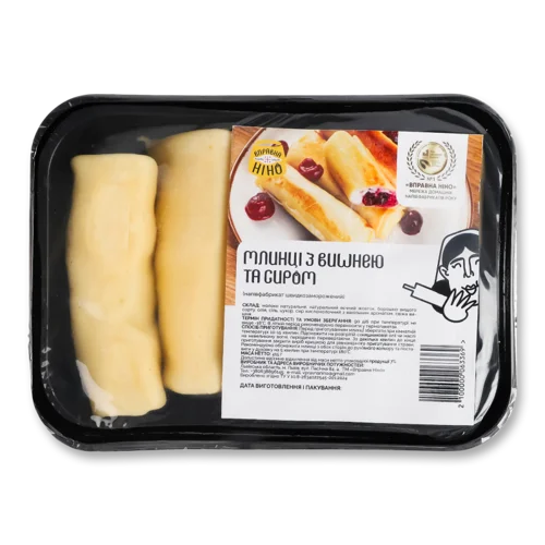 Млинці Швидкозаморожені З Вишнею Та Сиром, в/ґ, 415г