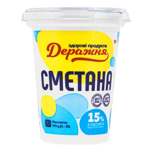 Сметана 15% Деражня 370г