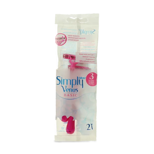 Бритви Безпечні Одноразові Basic Venus Simply Gillette 2шт