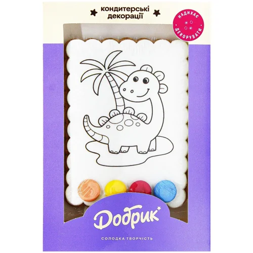 Пряник-розмальовка Добрик Динозаврик
