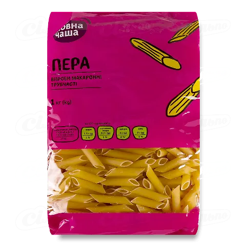 Вироби макаронні «Повна Чаша»® пера, 1кг