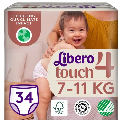 Підгузки-трусики Libero Touch Pants 4 7-11кг 34шт