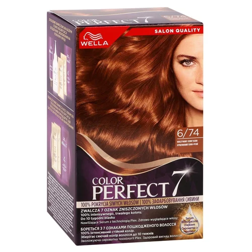 Фарба для волосся Wella Color Perfect 6/74 Бурштиновий темно-русий