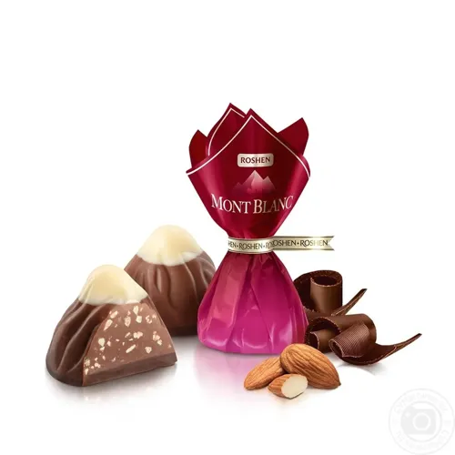 Цукерки Roshen Монблан з подрібленим мигдалем