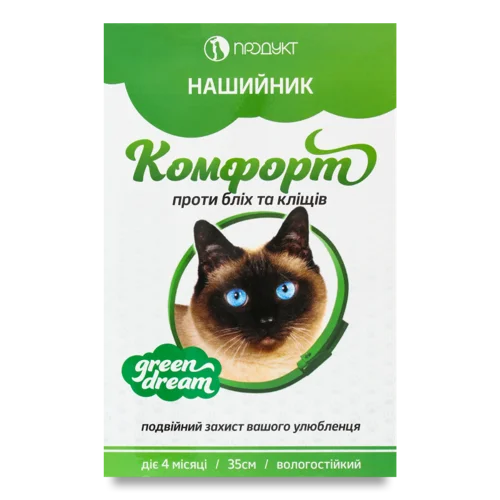 Нашийник Для Котів Проти Бліх Та Кліщів 35см Green Dream Комфорт, 1шт