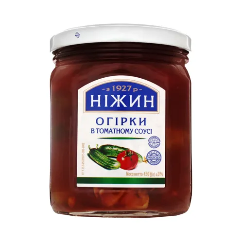Огірки в томатному соусі Ніжин с/б 450г