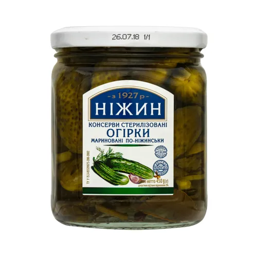 Огірки мариновані По-ніжинські Ніжин с/б 450г