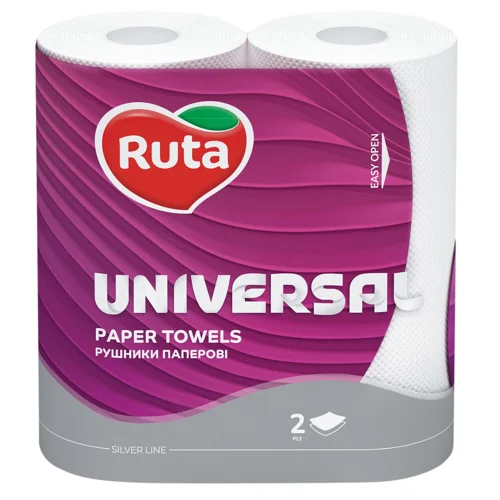 Рушники паперові Ruta Universal 2-шарові білі 2шт