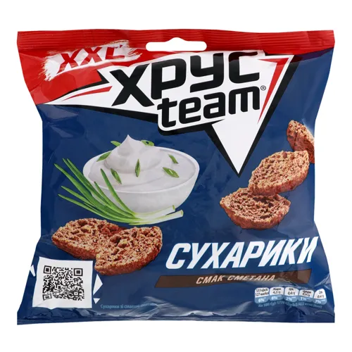 Сухарики хрусткі зі смаком сметани ХрусTeam м/у 150г