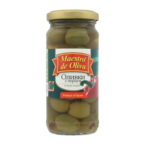 Оливки з перцем Maestro de Oliva с/б 235г