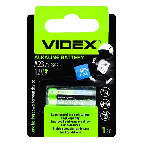 Батарейка Videx лужна А23 1шт
