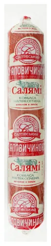 Ковбаса Салямі з яловичиною Салтівський МК напівкопчена кг