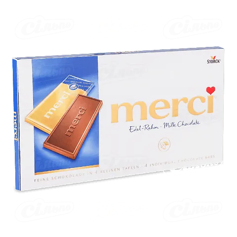 Шоколад молочний Merci, 100г