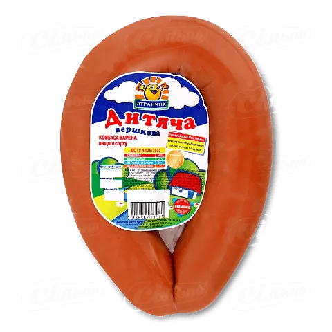 Ковбаса «Ятрань» «Дитяча» вершкова натуральна оболонка вищого ґатунку, кг