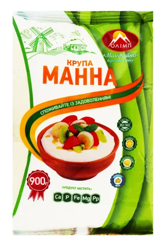 Манна Крупа Олімп, в/ґ, Пакування М/У, 0.9 Кг