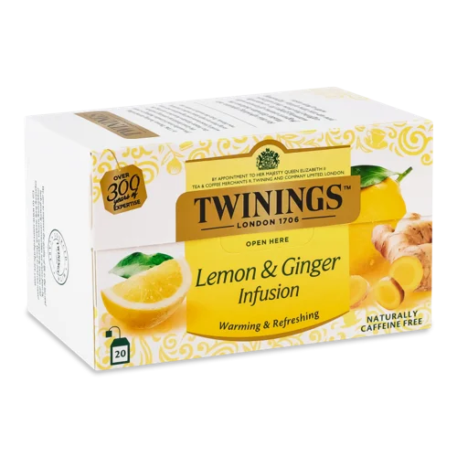 Чай Lemon&Ginger Twinings Натуральний, к/у 20х1.5г