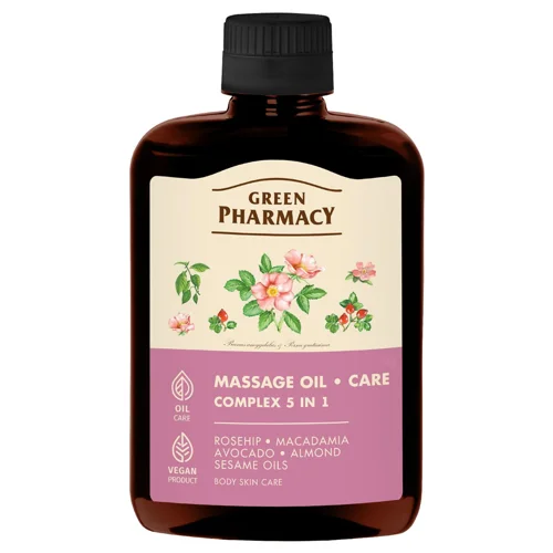 Олія масажна Green Pharmacy комплексна 5в1 200мл