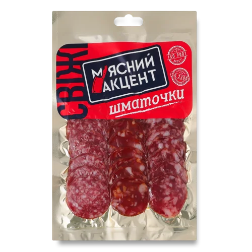 М'ясна Нарізка Сервірувальна Асорті, Свіжі Шматочки, В/ґ, В/у, 0.08кг
