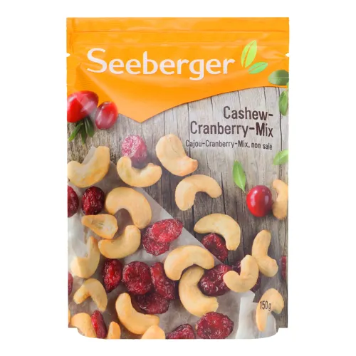 Суміш Seeberger кешью та журавлина 150г х10