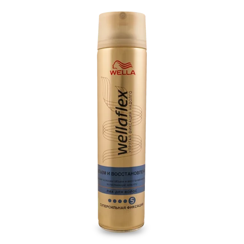 Лак Для Волосся Суперсильної Фіксації Wellaflex Wella, Об'єм і Відновлення, 250мл