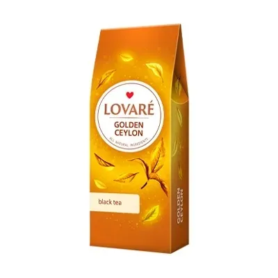 Чай 80г Lovare Golden Ceylon чорний цейлонський байховий листовий